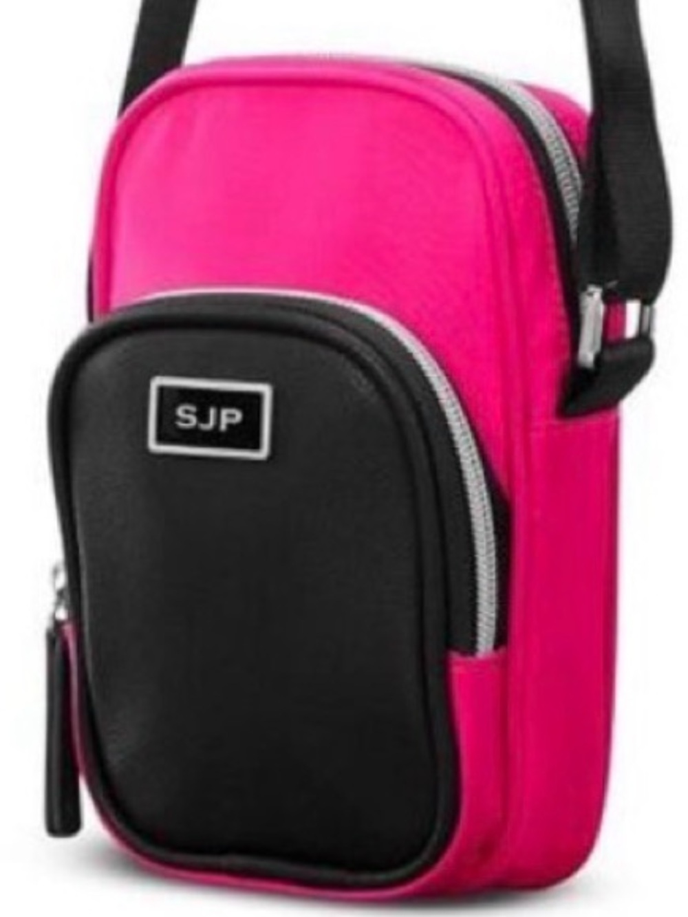 New! Crossbody Phone Bag - Hot Pink & Black